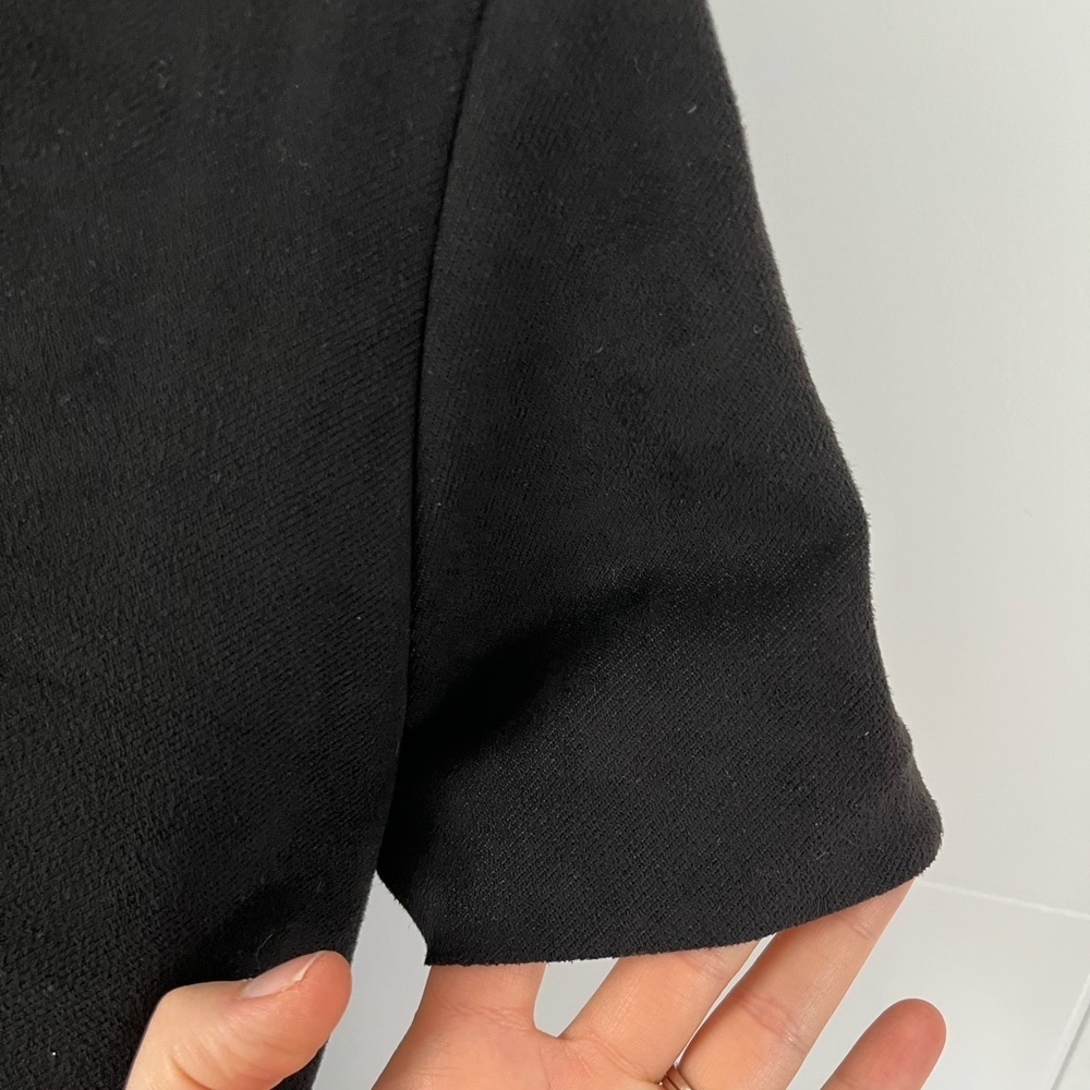 Zara/ Faux leather & suede/ Black midi dress/ Size US S - Picture 6 of 15